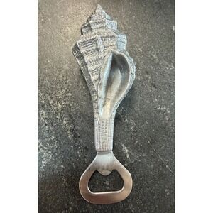 Arthur Court Seashell Conch Bottle Opener Aluminum Coastal Beach Barware 6.75"